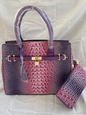 Pink and Purple purse with wallet